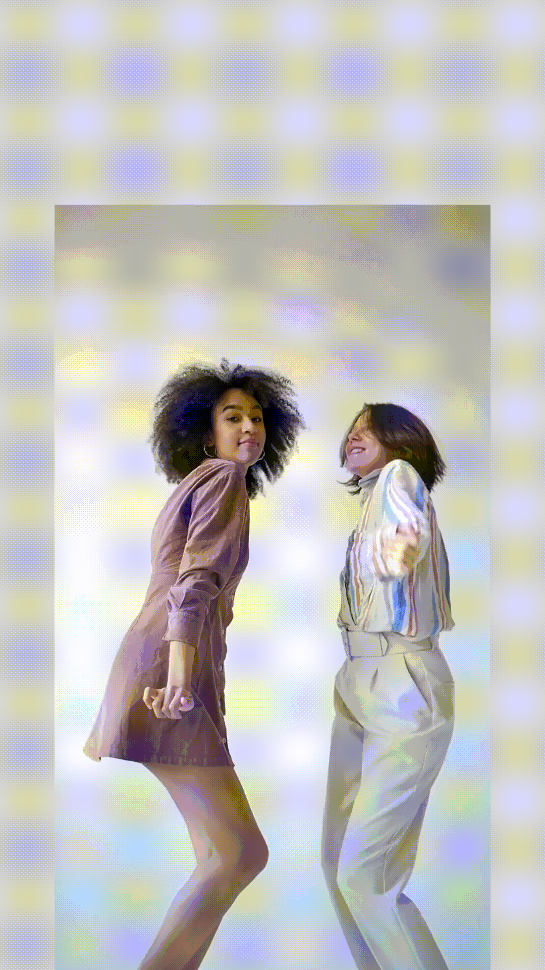 white playful clothing brand mobile video